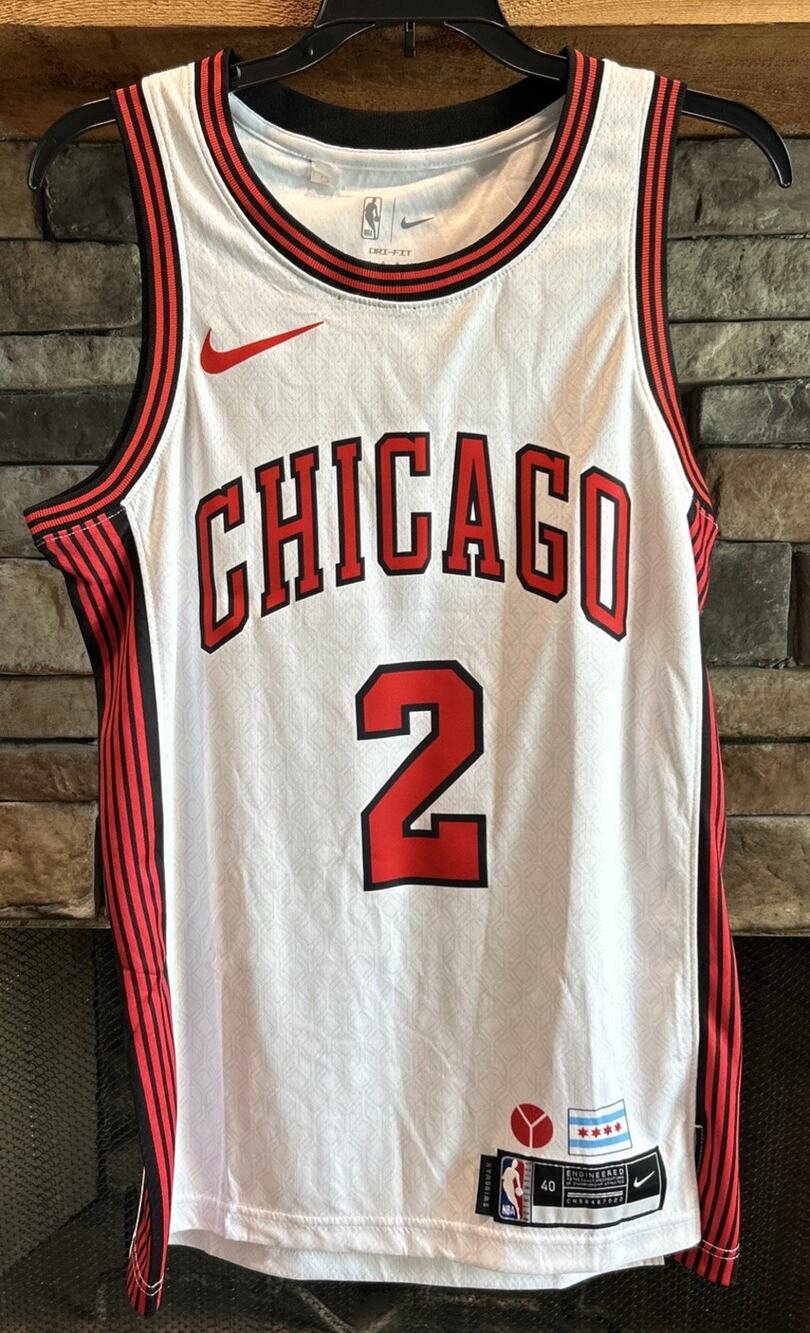 Men’s NIKE Dri-Fit Chicago Bulls Lonzo Ball #2 Jersey Size 40 S NWT *C1